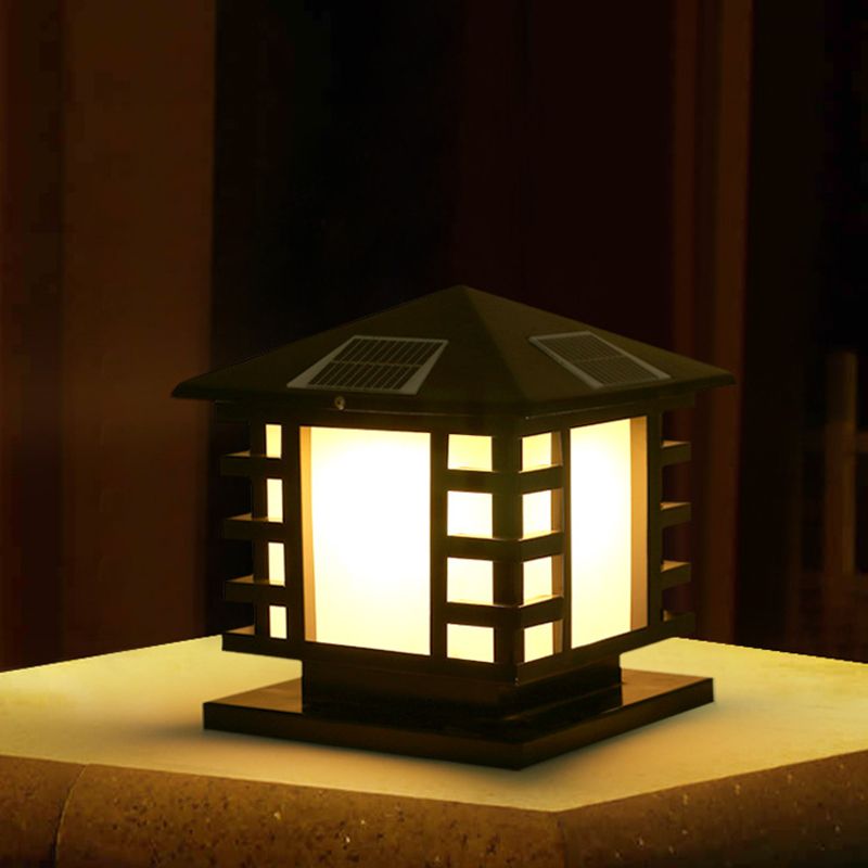 Contemporary Pillar Lamp Household Outdoor Lamp for Backyard