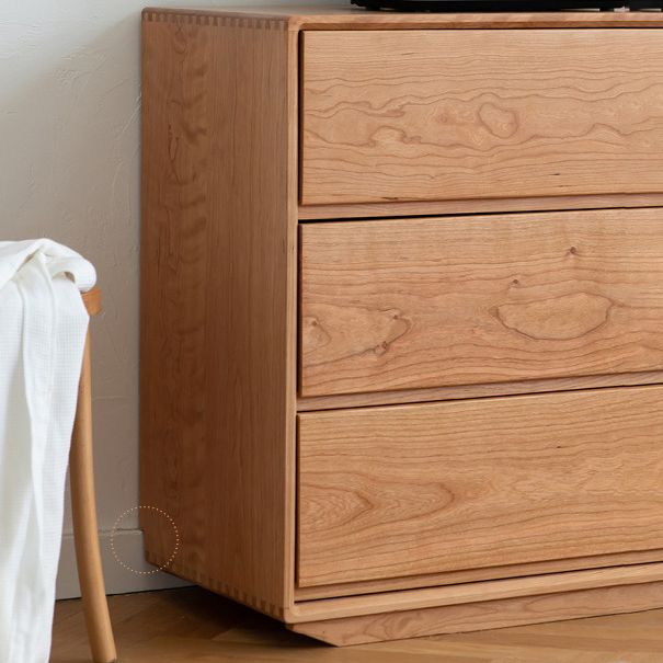 Ultra-Modern Double Dresser Solid Pine Horizontal Storage Chest Dresser for Bedroom