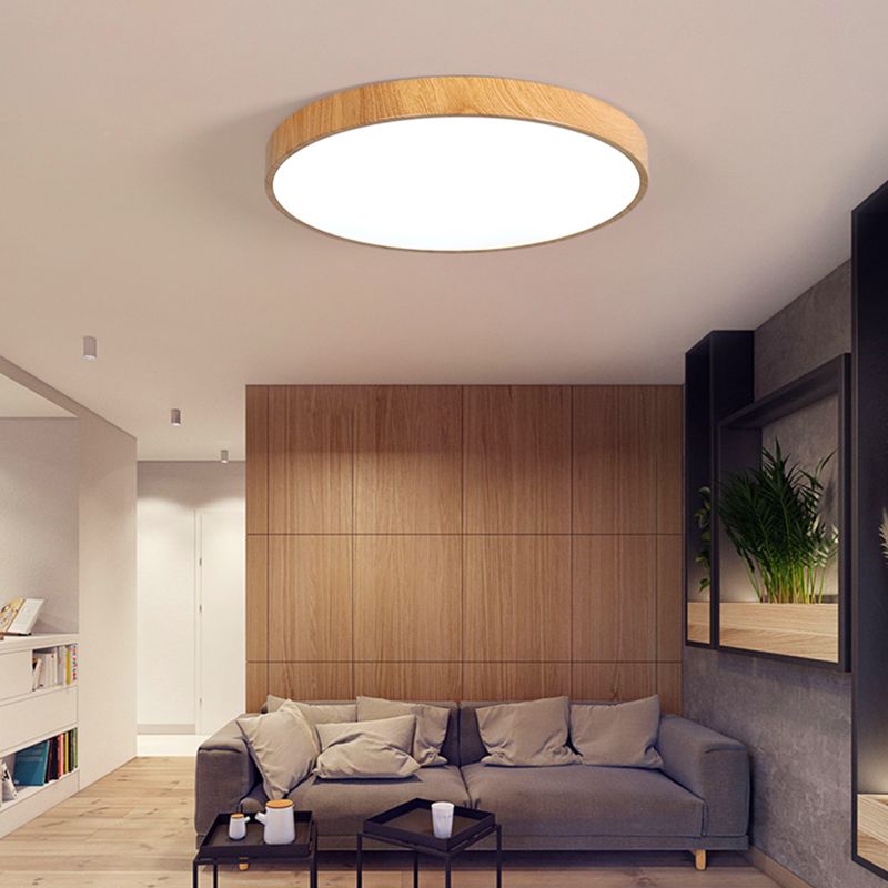 Montaje empotrado LED circular de color de registro en luz de techo de hierro forjado de estilo conciso moderno para sala de estar