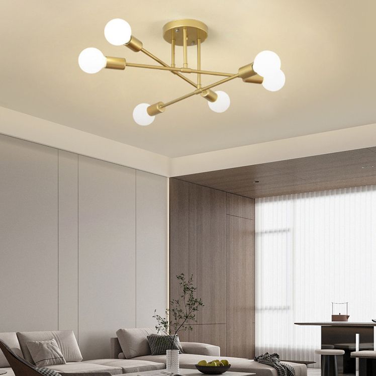 Metal Flush Mount Modern Style Flush Mount Lighting for Dining Room