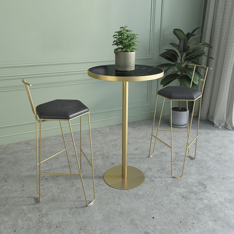 Modern Bar Table Dining Table with Pedestal Base for Kitchen Living Room