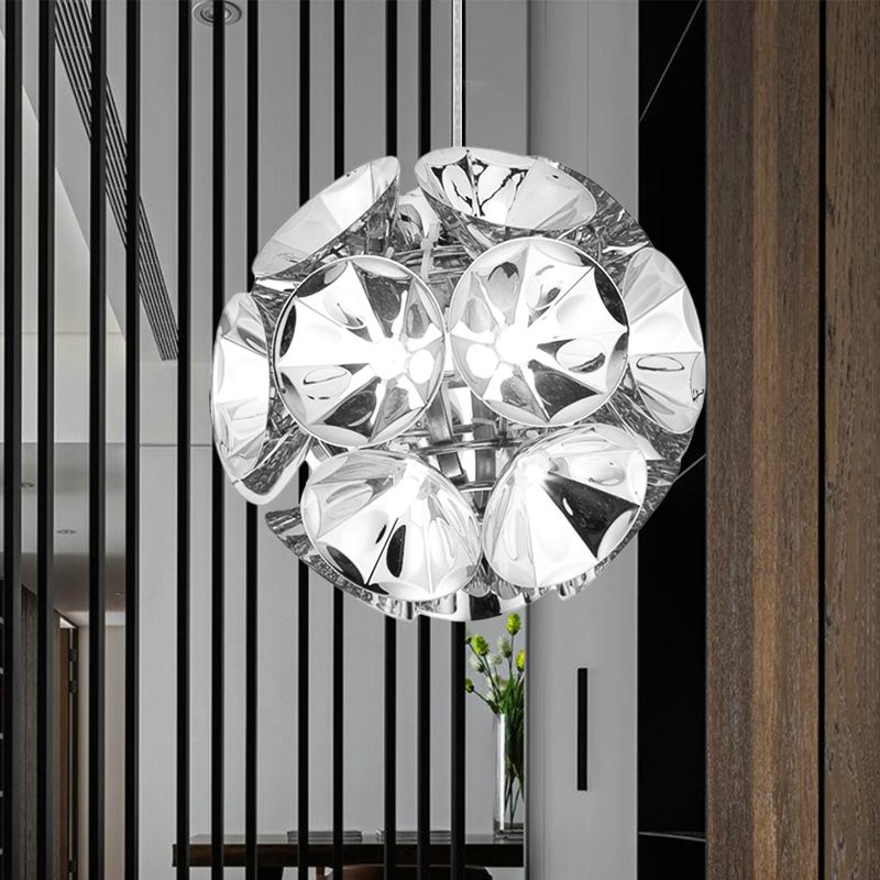 Kugelanhänger Leuchte Modernismus Metall Chrom/Gold LED Hanging Deckenlicht in Weiß/warm, 7 "/11" Dia