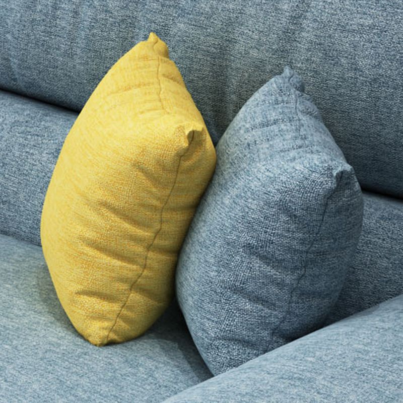 137,8 "l x 70,87" W x 37,4 "H Sezione di cuscini rimovibili in kaki/blu/grigio