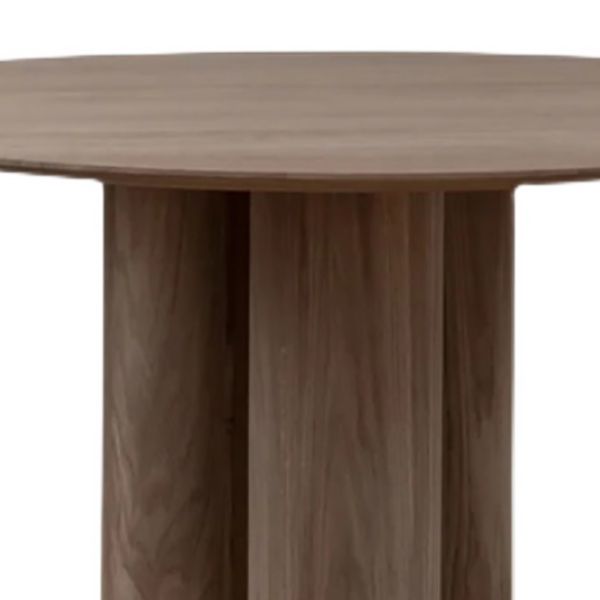 Round Simplicity Style Dining Table Fixed Table with Solid Wood