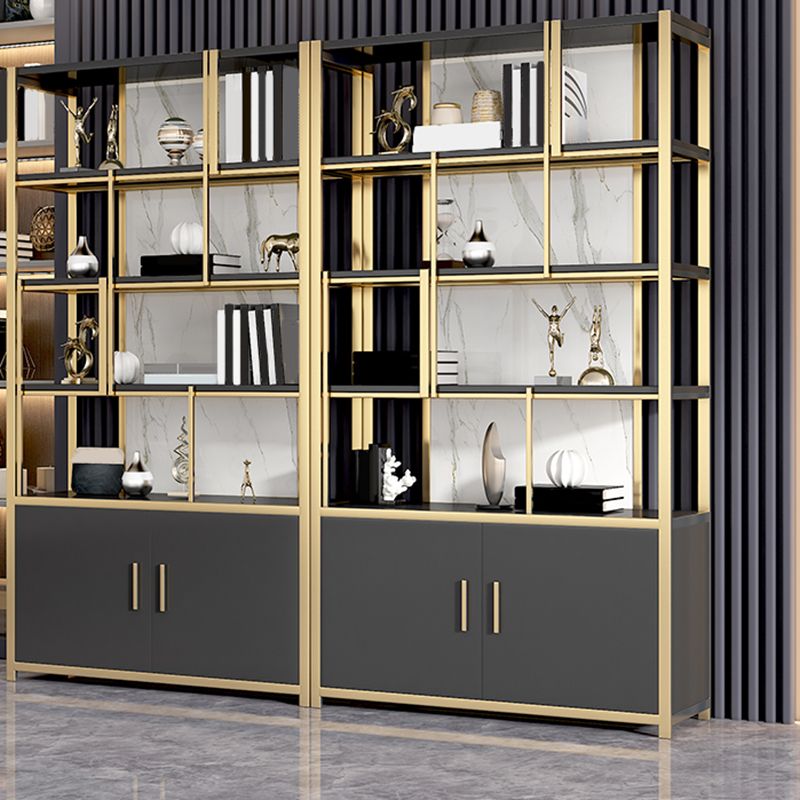 Glam Open Back Shelf Bookcase Metal Book Shelf for Home Office