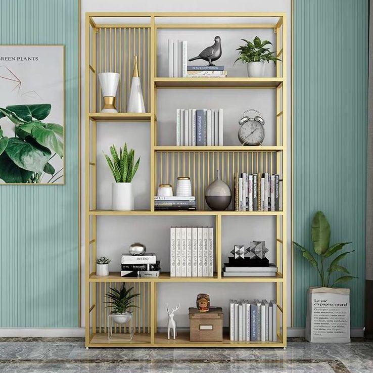 78.74"H Bookcase Contemporary Style Open Back Bookshelf for Home Office