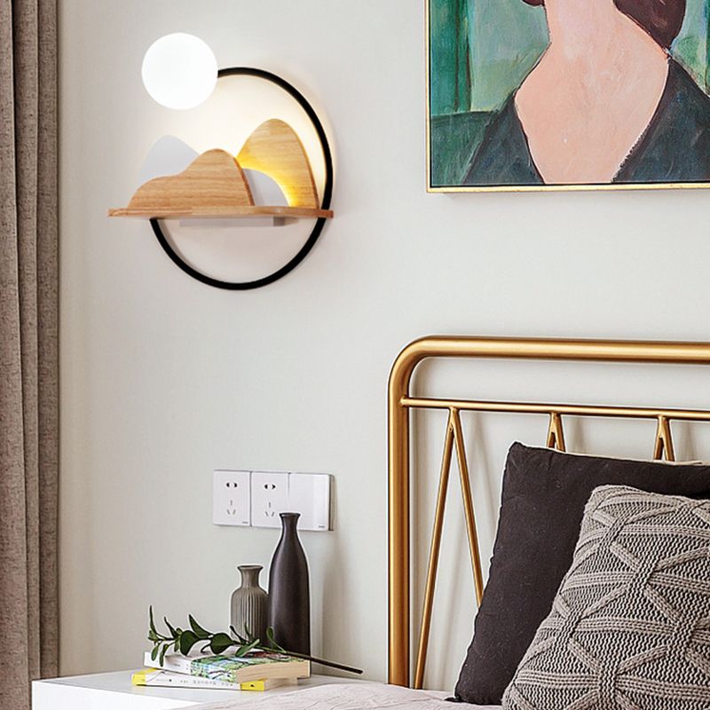 Schwarze Kugelleuchten Leuchten moderner Metall 2 Leuchten Wandmontagelampe