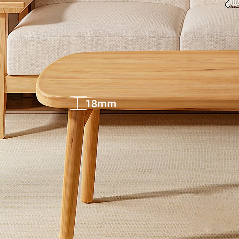 21" Wide Contemporary Coffee Table 4 Legs Single Coffee Cocktail Table