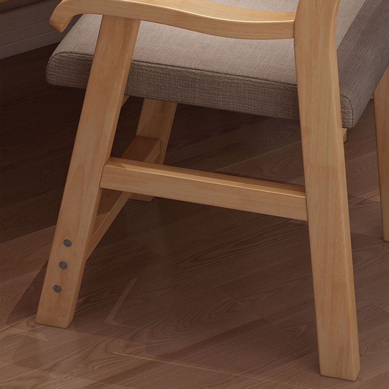 Contemporary Style Dining Wooden Chair Kitchen Open Back Arm Dining Chairs