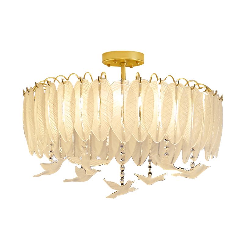 Nordic Ceiling Lamp Creative Glass Shade Flush Mount Light Fixture