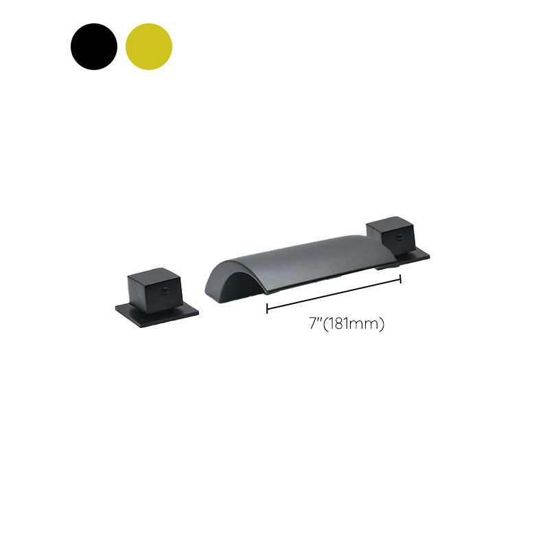 Modern Waterfall Spout Tub Faucet Bathroom Low Arc Bathtub Faucet