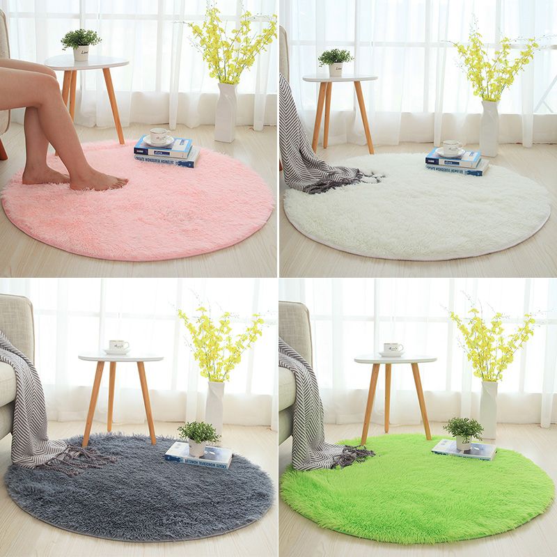 Natural Simple Rug Multi-Color Plain Rug Easy Care Machine Wash Area Carpet for Bedroom