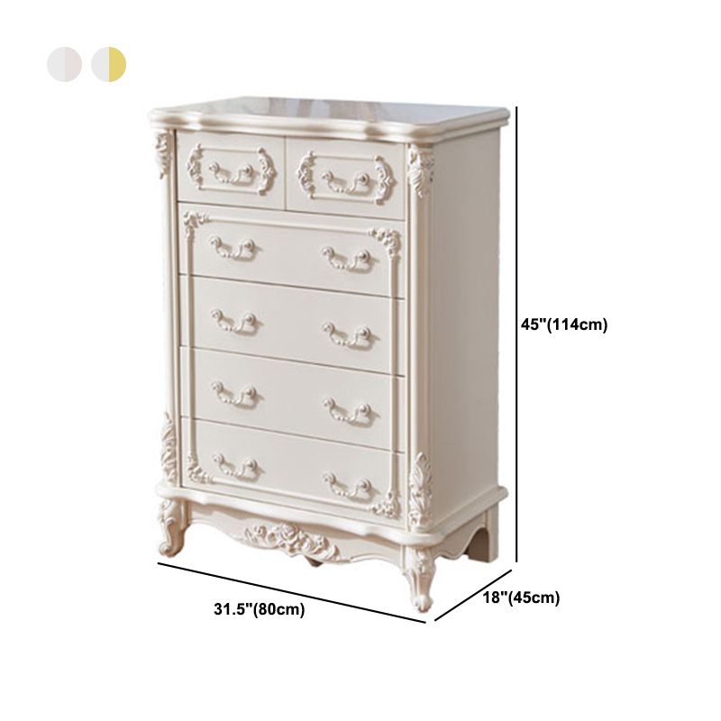 17.71" Wide Accent Chest White Rectangle Standard Chest with Drawers