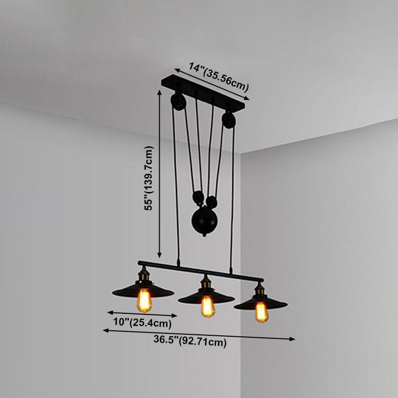 American Industrial Style Pendant Light Vintage Hanging Light for Bar Living Room
