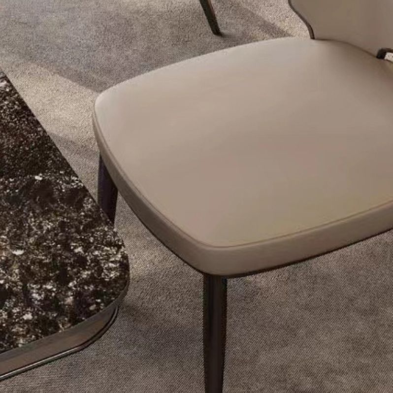 Glam Kitchen Side Chair Dining Room Open Back Dining Armless Chair