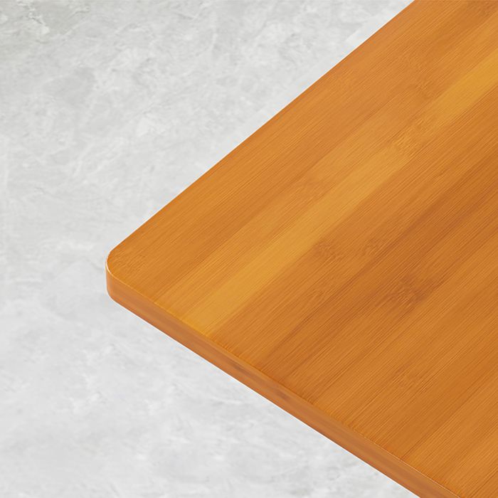Modern Bamboo Pedestal Dining Table Natural Folding Table for Kitchen