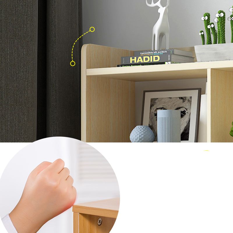 Contemporary Vertical Open Shelf Bookcase Engineered Wood Home Book Shelf with Shelves