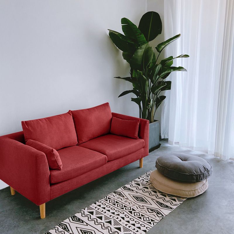 Modern Style Square Armrest Sponge Cushion Multicolor Choice Cloth Art Sofa