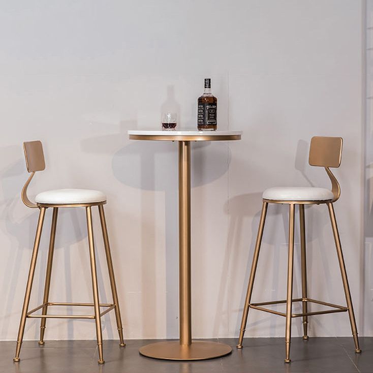 Stone Bar Dining Table Glam Style Bar Table for Milk Tea Shop Cafe