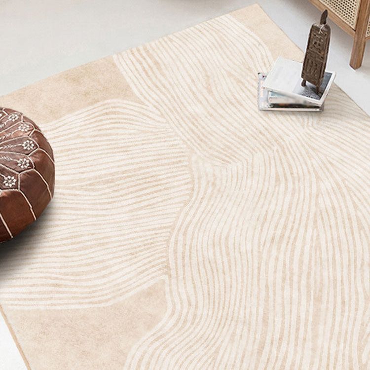 Light Color Modern Indoor Rug Polyester Abstractic Lines Carpet Easy Care Rug for Home Decoration