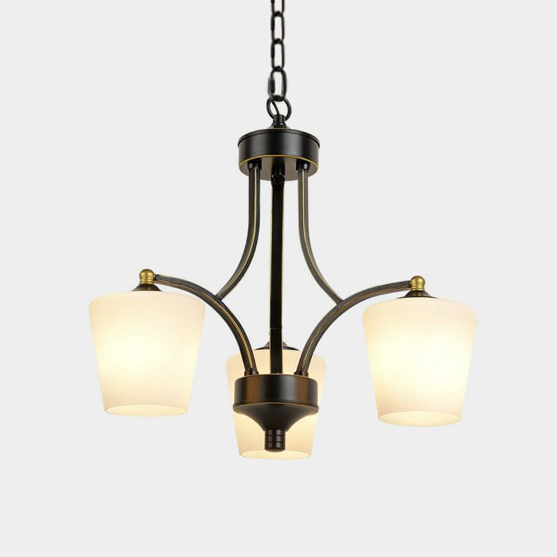 Retro -sich verjüngter Schatten Kronleuchter hängendes Glashängung Licht für Esszimmer
