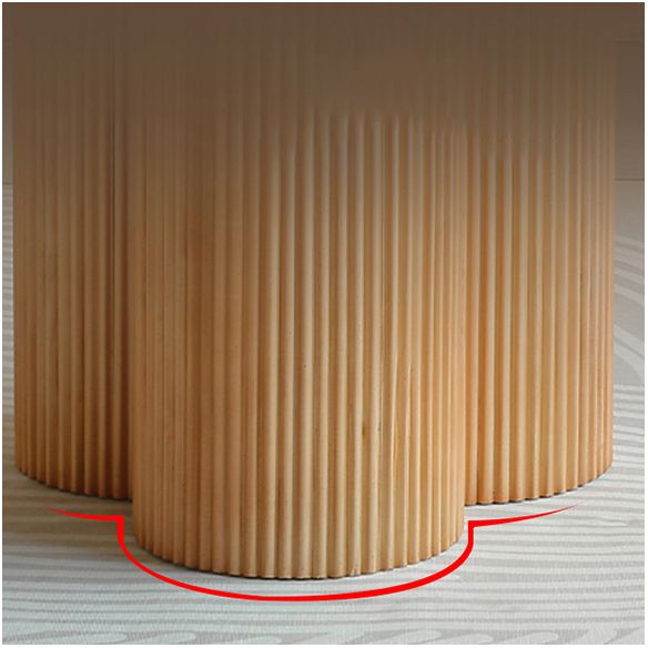 Eigentijdse ronde eettafel dennen vaste houten tafel met voetstukbasis voor thuiskeukendiner