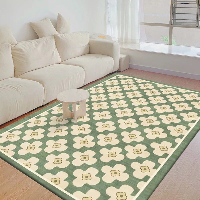 Modern Nordic Rug Polyester Geometry Area Rug Stain Resistant Rug for Living Room