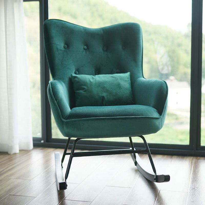 25.9"Wide Wingback Chair with Sled Base Tufted Back Arm Chair