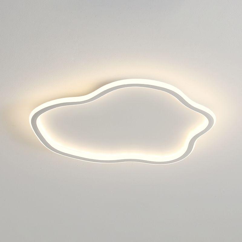 Plafonnier LED créatif moderne, luminaire de plafond en forme de nuage de fer avec abat-jour en acrylique