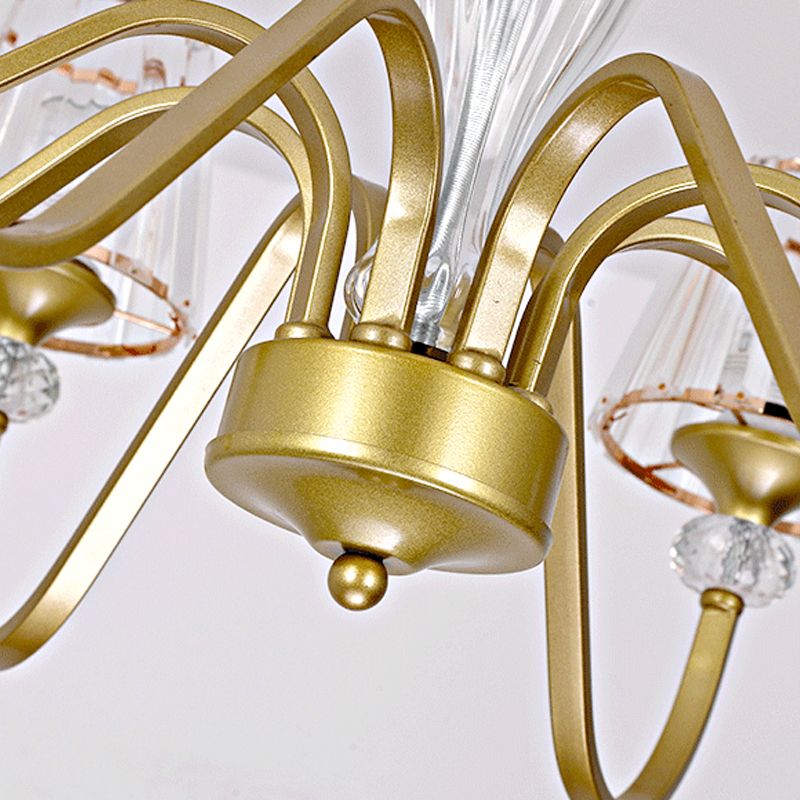 American Style Chandelier Glass Shade Ceiling Chandelier for Living Room