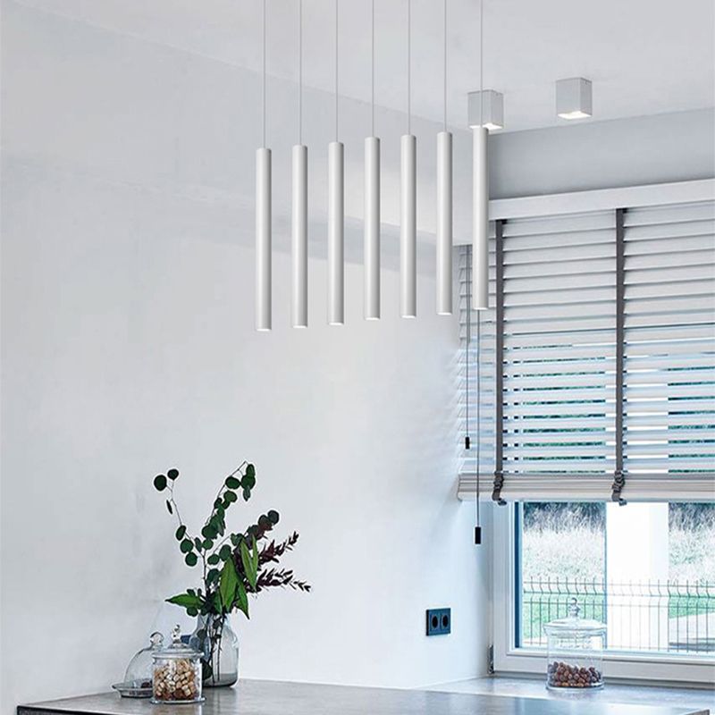 Linear Shape Metal Hanging Light Modern Style 1 Light Hanging Light Fixtures