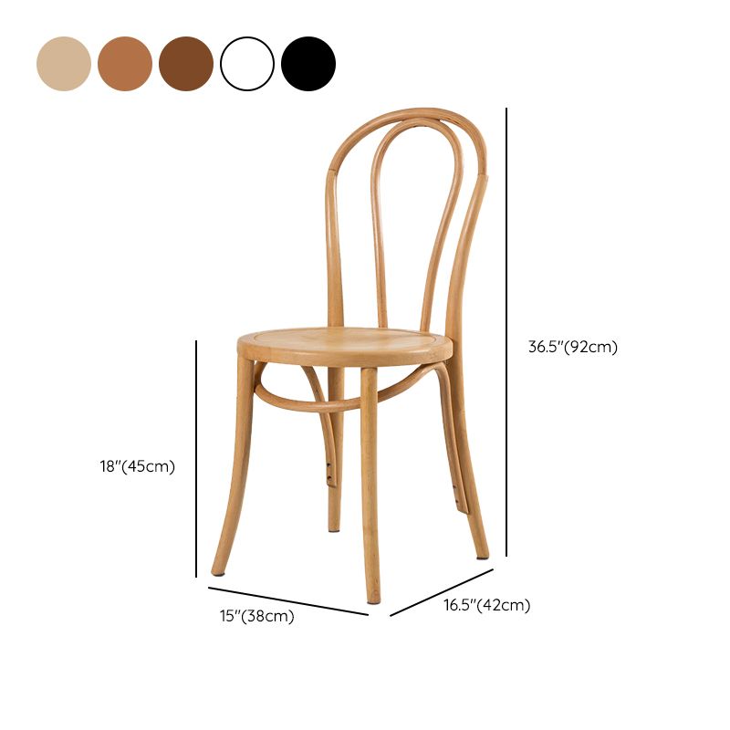 Armless Kitchen Dining Side Chair Wood Windsor Dining Side Chair