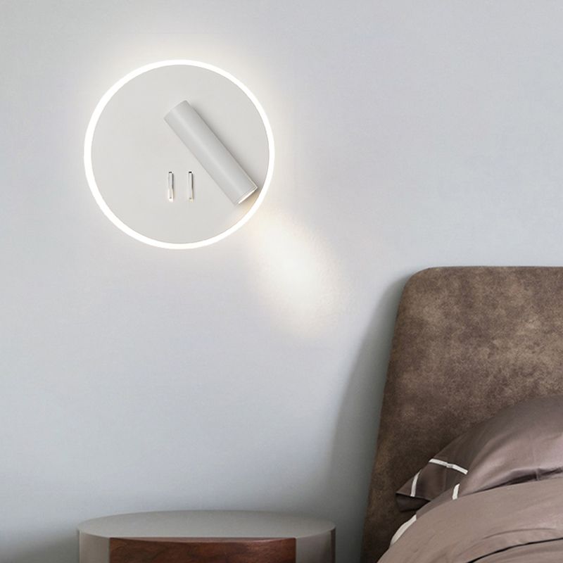 Modern Metal Wall Light Geometric 2 Lights Reading Wall Sconce for Living Room