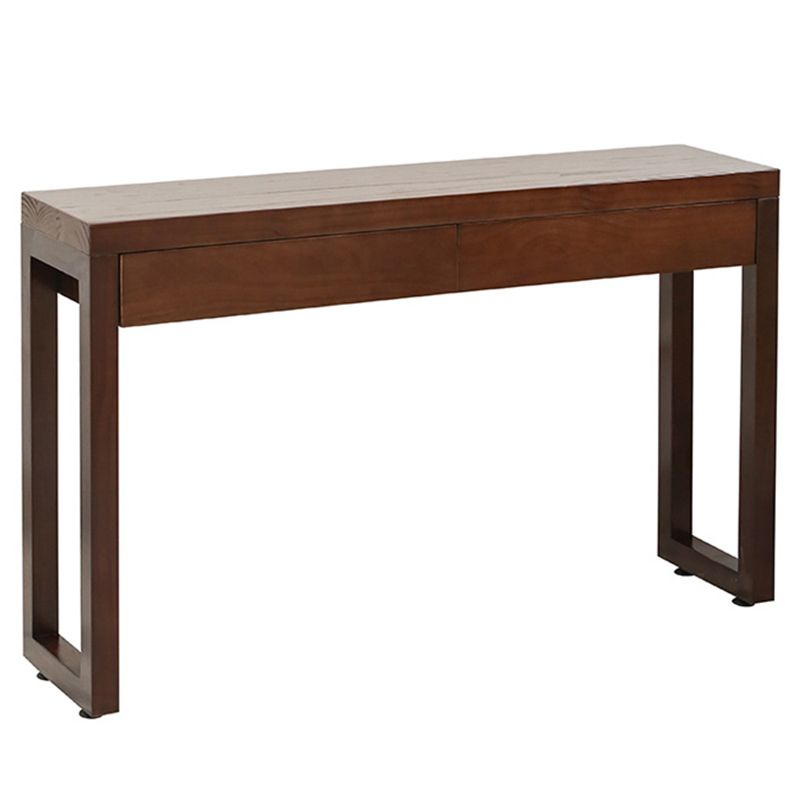 12-inch Wide Console Sofa Table  2-drawer Wood Console Table in Dark Brown