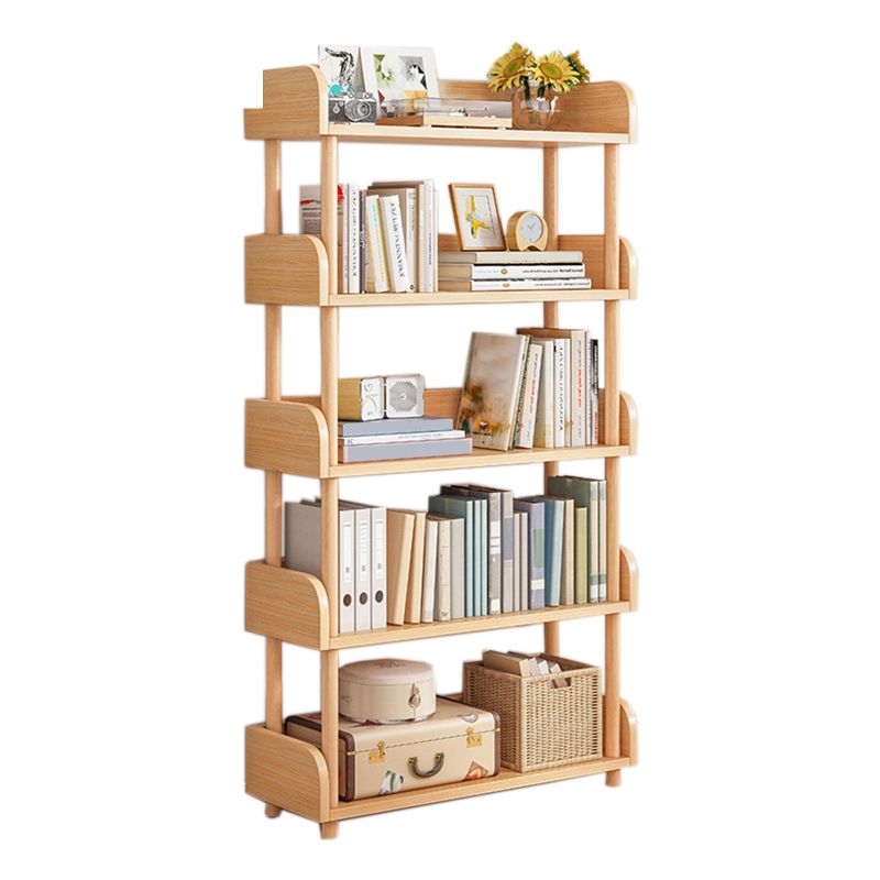 Contemporary Engineered Wood Bookcase Standard Open Back Bookshelf with Shelves