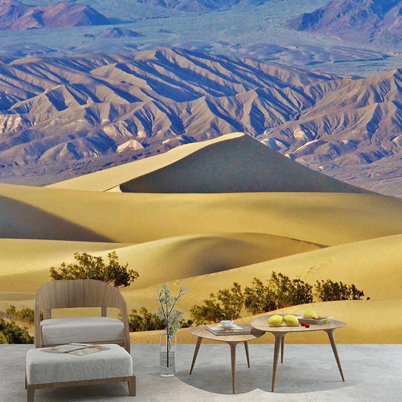 Photography Desert Scenery in Yellow Mural Wallpaper for Home Decor, Full Size