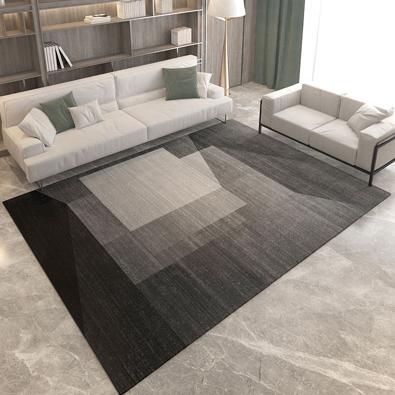 Contemporary Polyester Carpet Geometric Area Rug Stain Resistant Area Carpet for Living Room