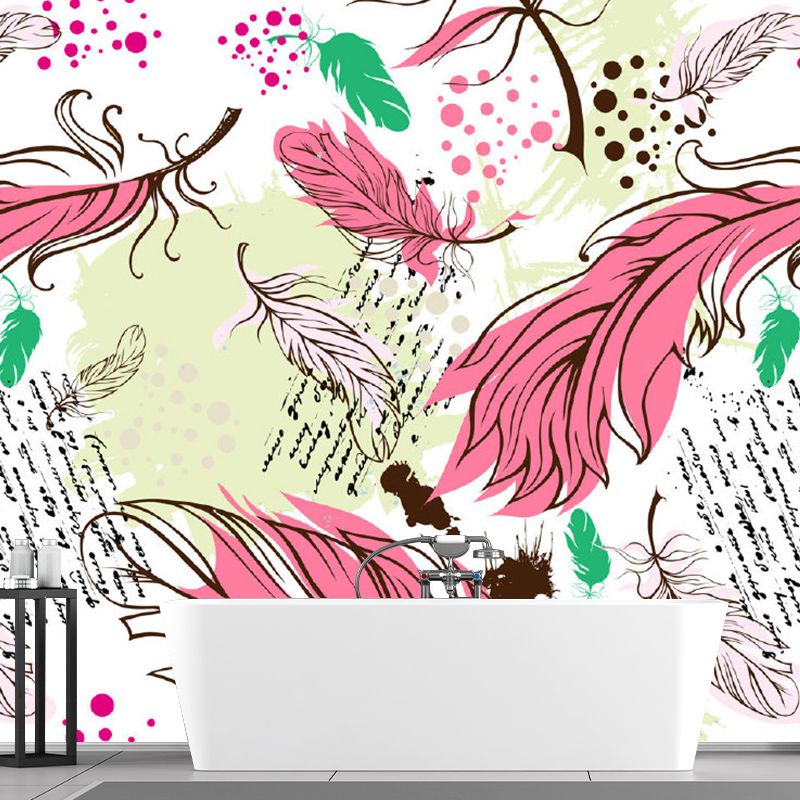 Extra Large Feather Wall Murals Stain Resistant Modernism Living Room Wall Decor