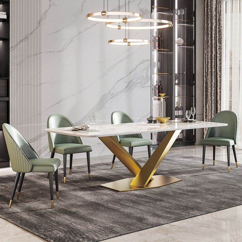 Nordic Glam 1/2/3/4/5/7 Pieces Dining Set Sintered Stone Dining Table Set for Kitchen