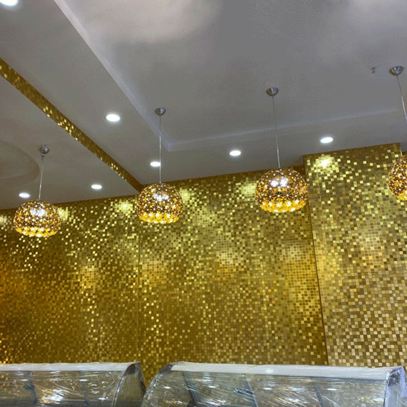 Lámpara colgante de globo dorado iluminación colgante de aluminio posmoderna para restaurante