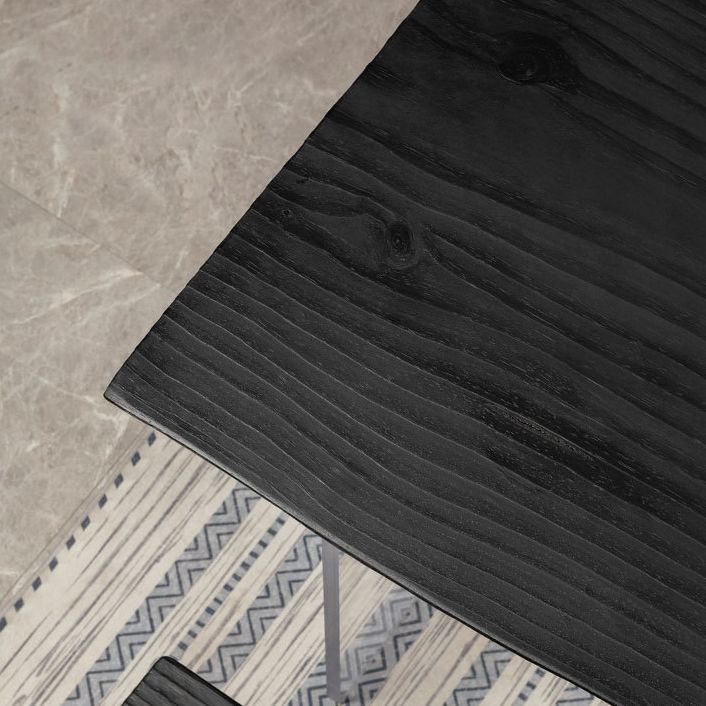 Wood Top Dining Table Traditional Luxury Table with Double Pedestal Base