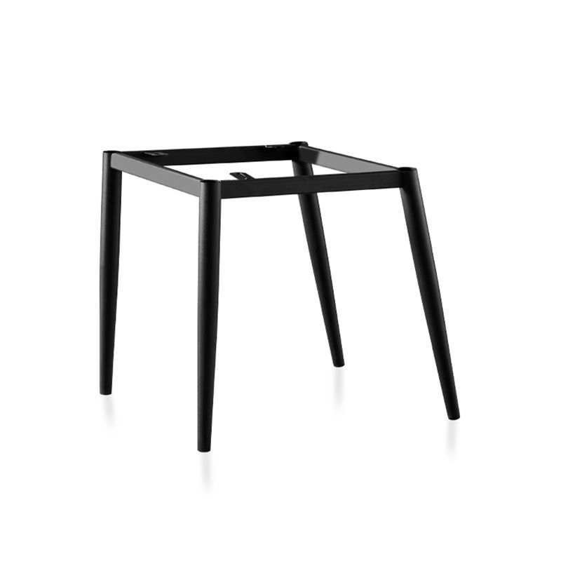 Chaises de salle à manger contemporaines en métal intérieur-extérieur, chaises de salle à manger en cuir sans bras