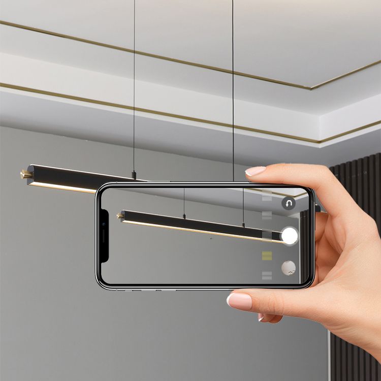 Estilo moderno lineal isla light metal 1 1 de techo colgante de luz