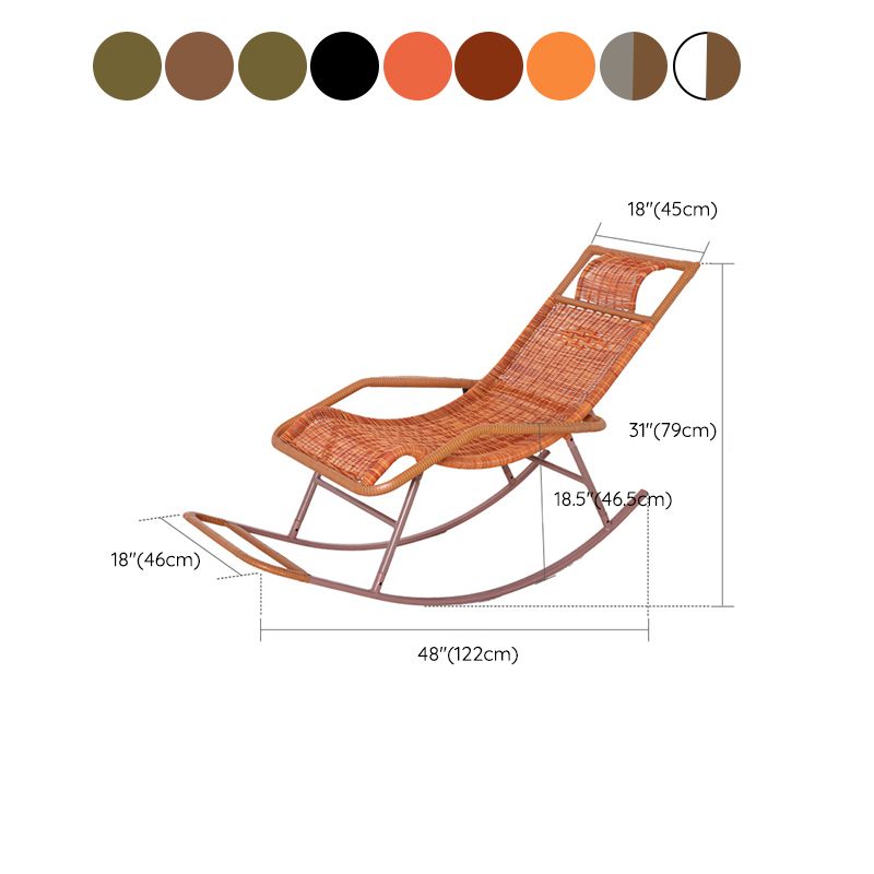 Modern Reclining Rocking Chair Wicker Rocker Chair for Living Room