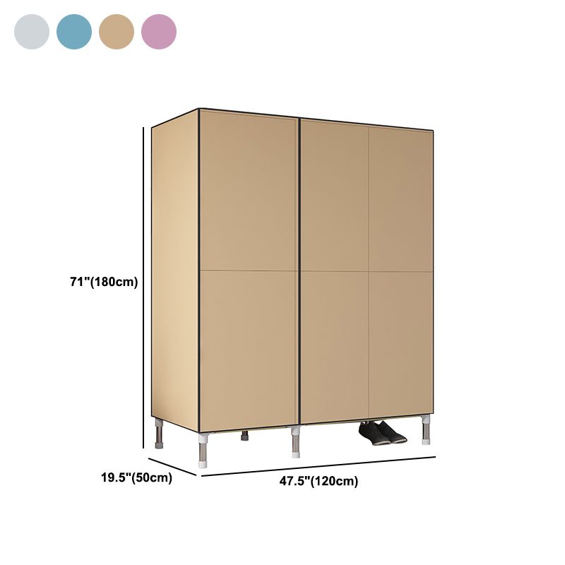 Metal Frame Wardrobe Cabinet Contemporary Style Wardrobe for Home