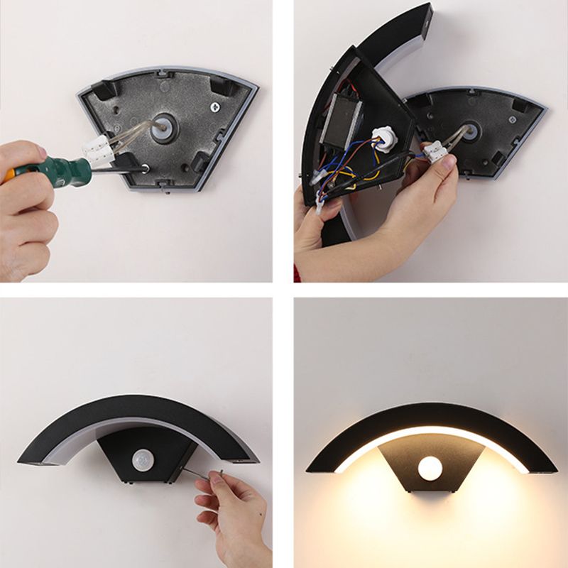 Hedendaagse curve Wall gemonteerde lichten Acrylspoelmontage Wand SCONCE voor balkon