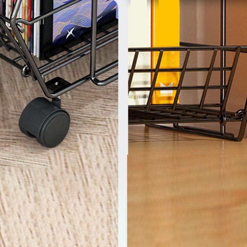 Standard Closed Back Bookcase Metal Industrial Bookshelf with Shelves