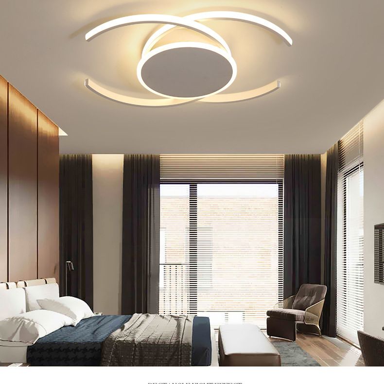 Kreisförmige Semi-Flush-Mount-Licht-Halterung Acryl Moderne Bündig-Halterung Deckenleuchte