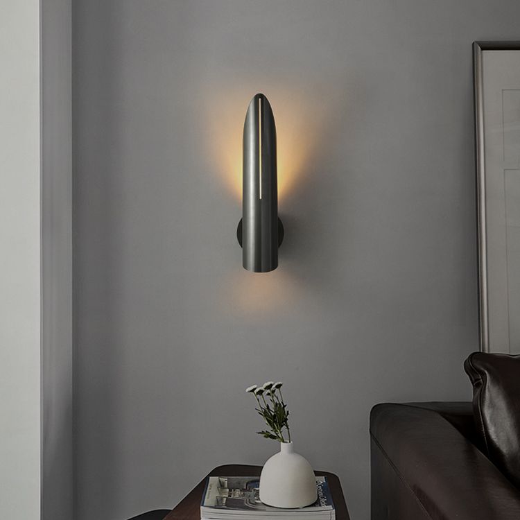 Shaded Metal Sconce Light Fixture Contemporary Wall Mounted Light Fixture for Bedroom