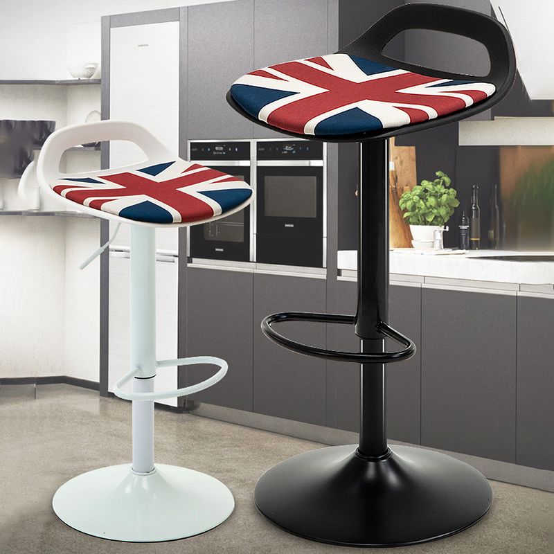 Industrial Style Bar Chair with Swivel Adjustable Height Metal Leg for Counter Bar